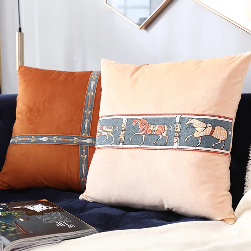 Легкая Роскошная мягкая наволочка для подушки Новый китайский стиль чистый цвет