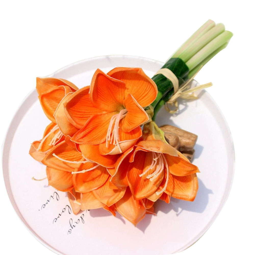 Настоящие на ощупь Искусственные цветы кустарника Свадебный букет невесты