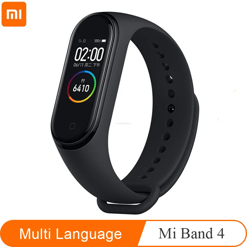 

100% Оригинальный Смарт-браслет Xiaomi Band 4 цветной AMOLED экран Band 4 смарт-Браслет фитнес-трекер BT спортивный водонепроницаемый смарт-браслет