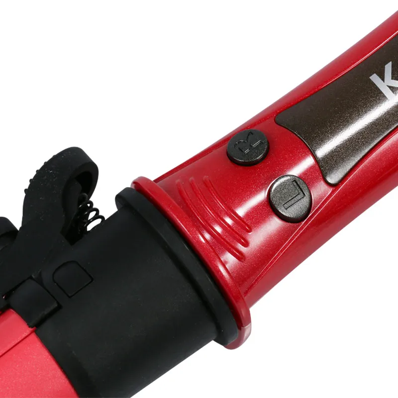 

Kemei-1919 Ceramic Tourmaline Hair Curler 2 in 1 LCD Screen Flat Iron Electric Hair Straightener Swinging Hair Curler Pear Flowe