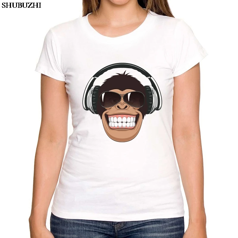 Хлопковая новинка футболка с принтом диджея кота/собаки/орангутанга/Санты Новая