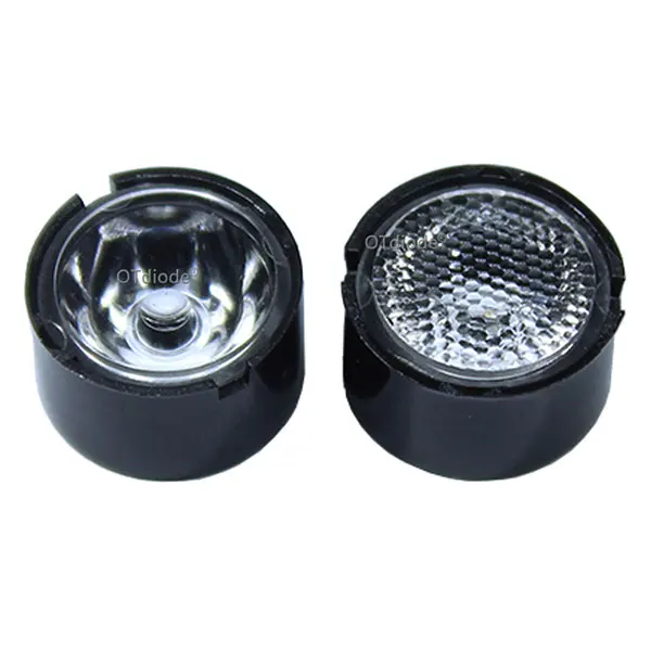 21.6mm Black Holder 10PCS 21.6mm CREE XPE XPE2 XPG2 XPL XTE 3535 3030 LED Lens 90 Degree Cone Black White Holder For Osram Samsung High Power LED - Цвет: 21.6mm Black Holder