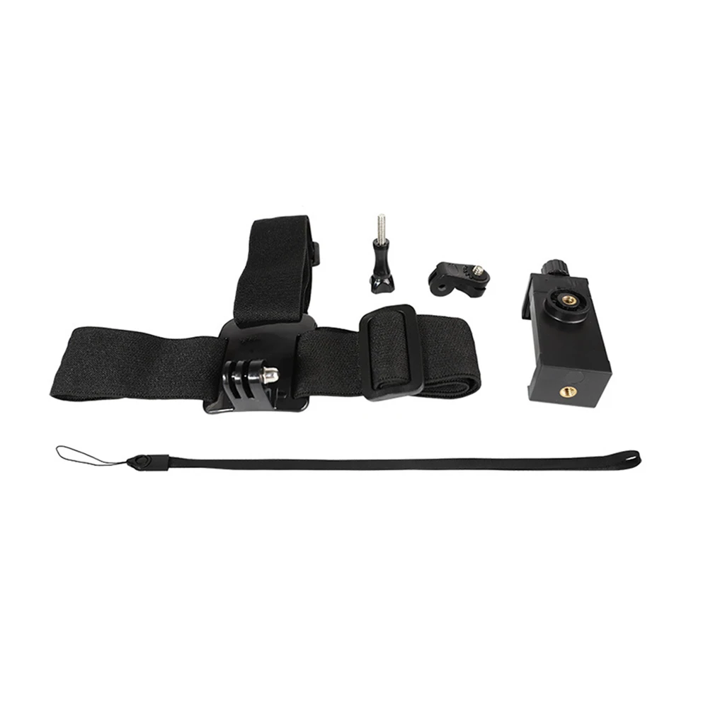 portable universal head strap mount headband holder with clip holder for gopro 10 your mobile phone smartphone volg accessories free global shipping