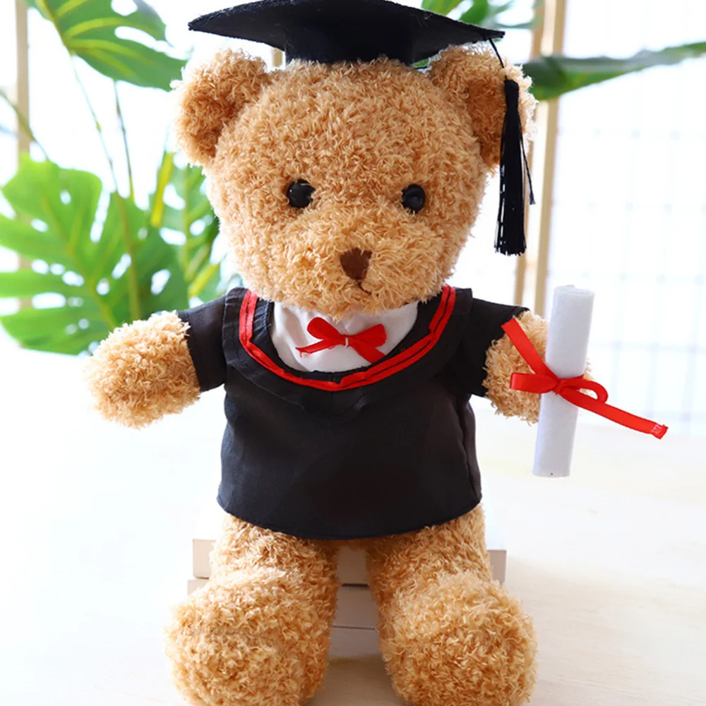 

Adorable Graduation Season Bear Doll Lovely Bear with Doctorial Hats Lovely