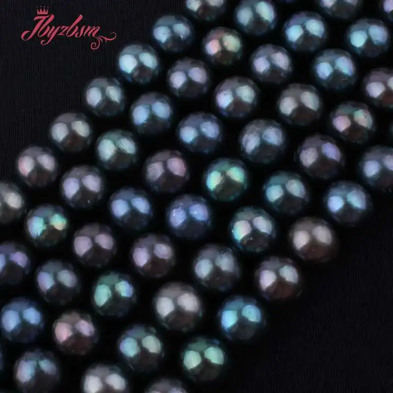 Черный жемчуг пресноводных Nearround натуральные камни Натуральный камень