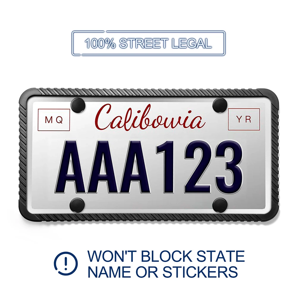 Автомобильная силиконовая рамка для номерного знака устойчивый к царапинам