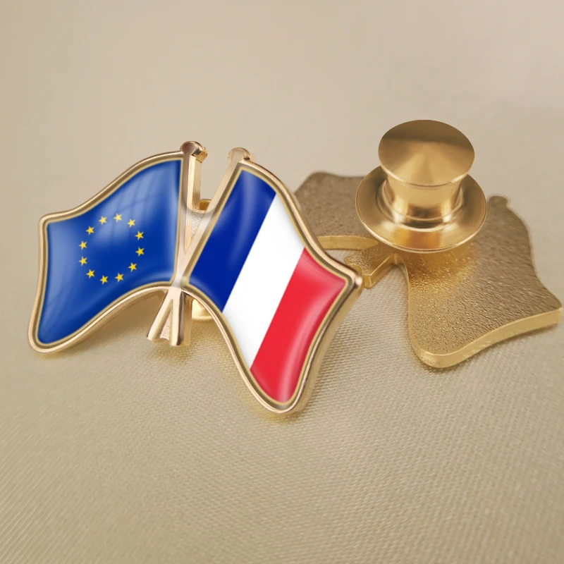 Европейский союз и Франция перекрестные двойные искусственные броши