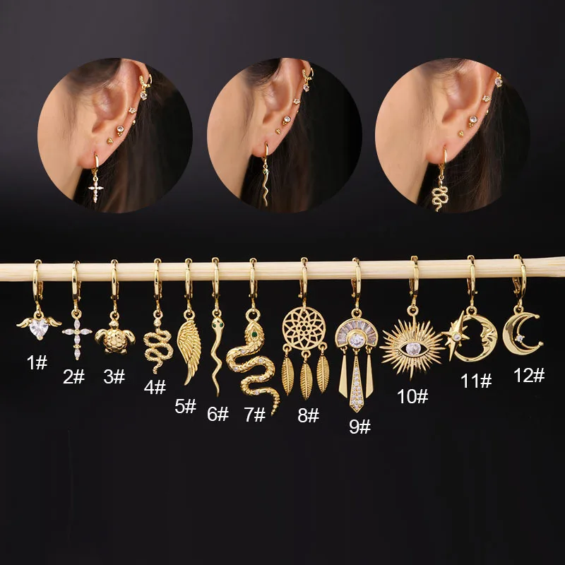 

1PCS New Summer Huggies Hoop Earrings Girl Tiny Rings Cartilage Small Helix Piercing Conch Earlobe Tragus Circle Men Hoops