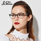 Женская оправа для очков SASAMIA, оправа из ацетата в стиле ретро, зеленая оправа для очков, мужские очки для чтенияблизорукости