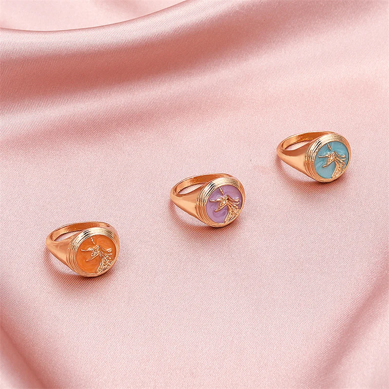 

Ins Style Simple Geometric Ring Alloy Pattern Ring Niche Design Creative Elegant Light Luxury Charm Vintage Jewelry