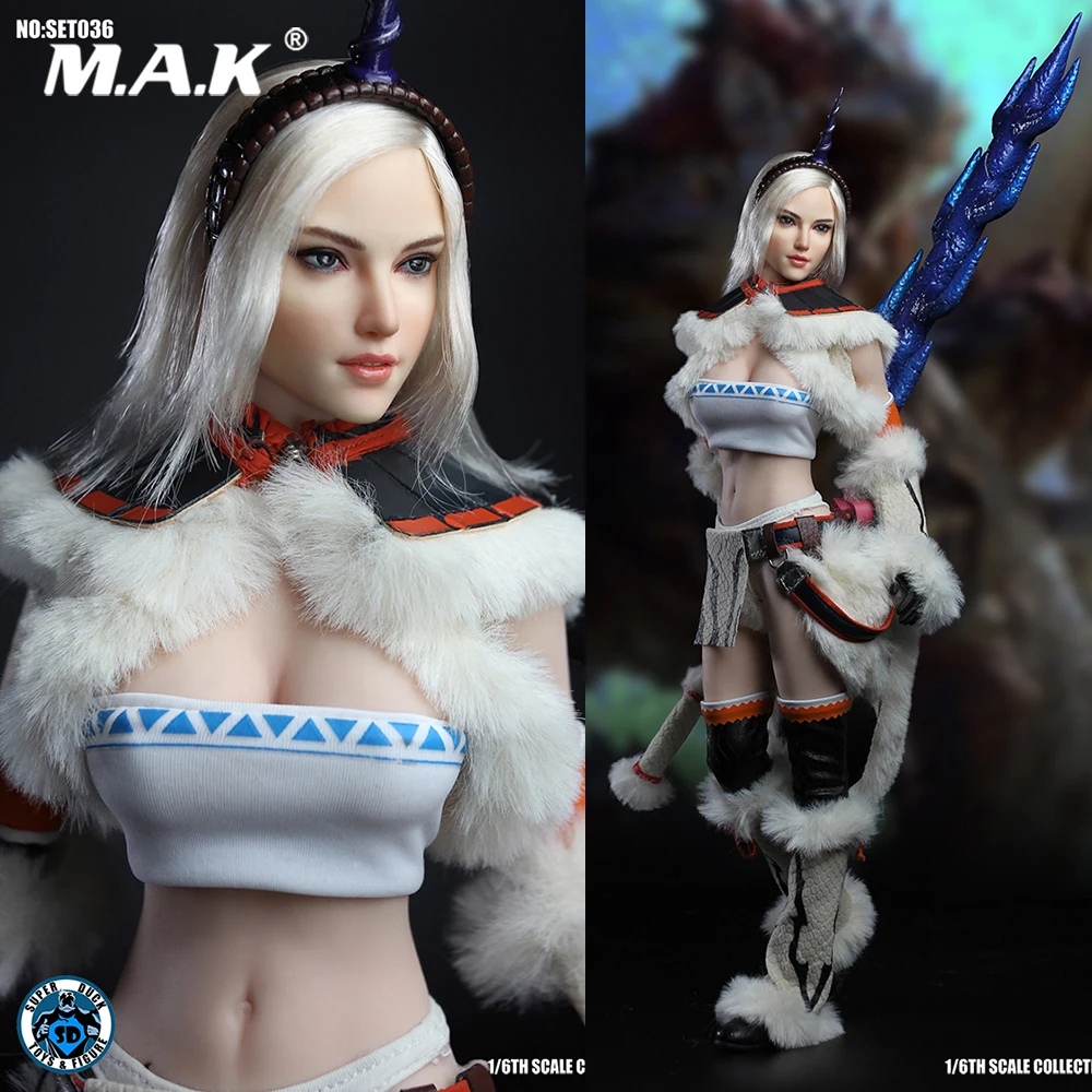 В наличии 1/6 SET036 сексуальный женский игроманов костюм Монстер Хантер набор