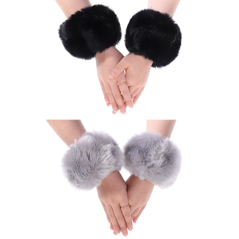 Две пары/комплект модный дизайн женский теплый зимний ветрозащитный браслет с