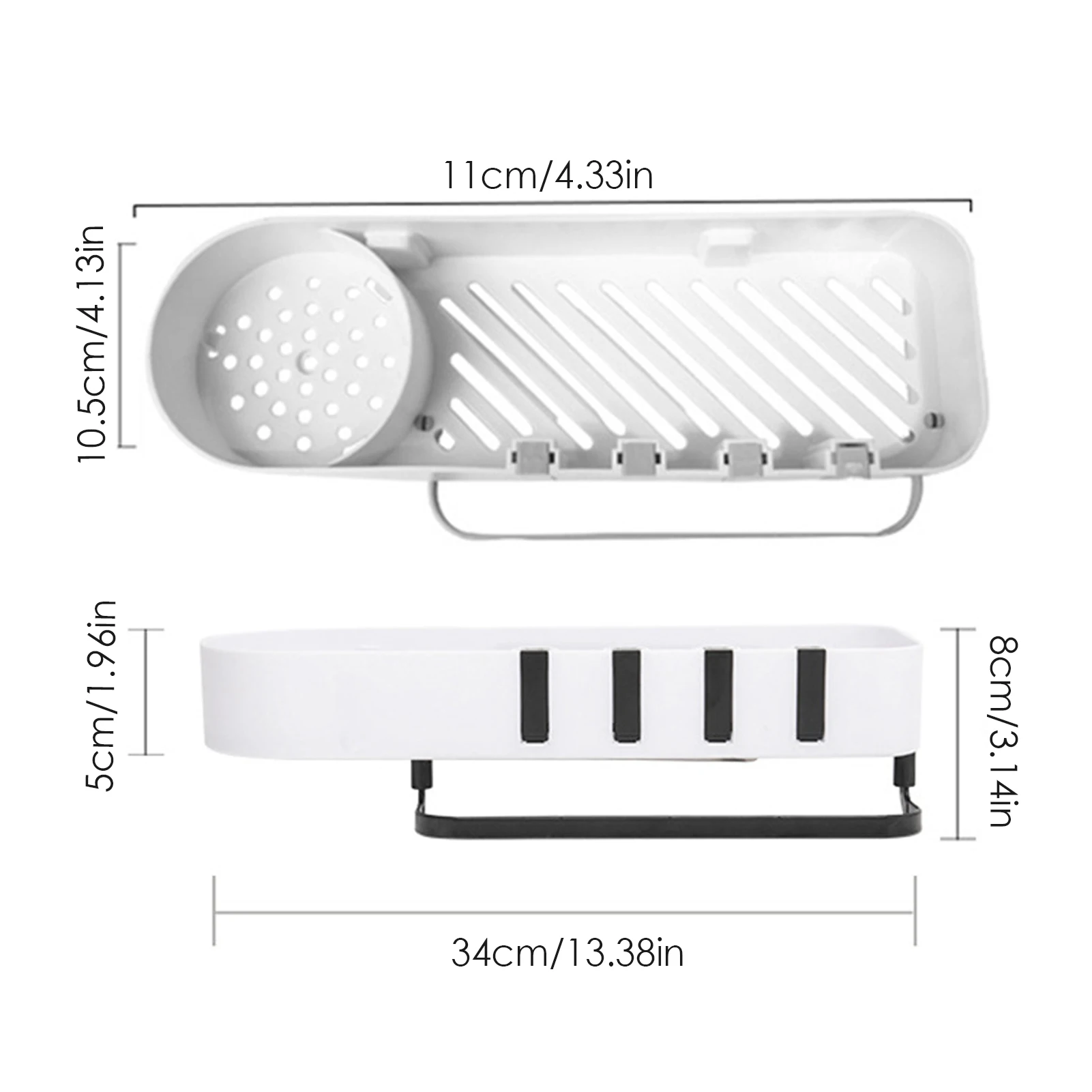 Полка для хранения в ванную комнату полка с вырезами на стену и крючками