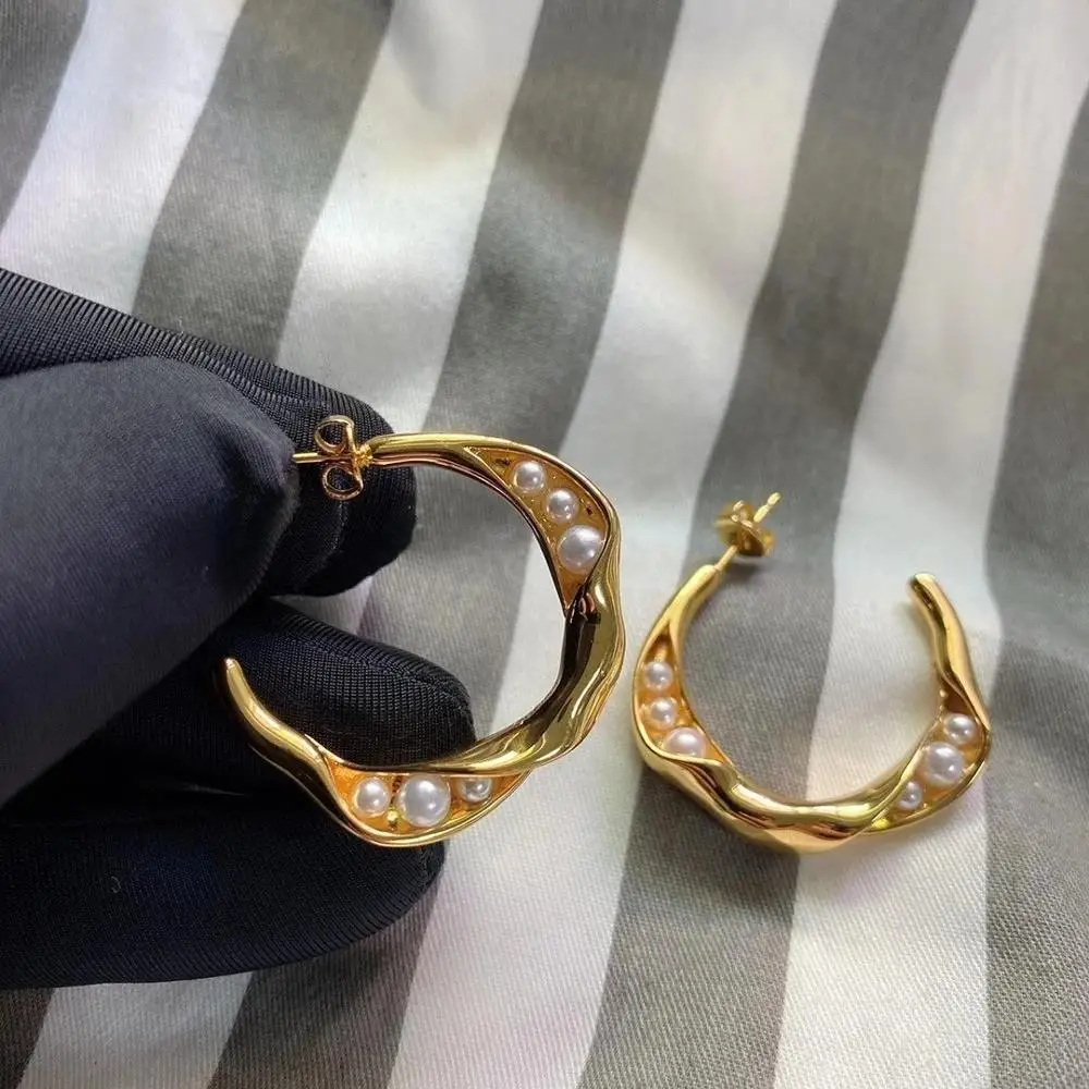 Париж имитация жемчуга золото Романтика boho серьги-стержни набор не вызывает