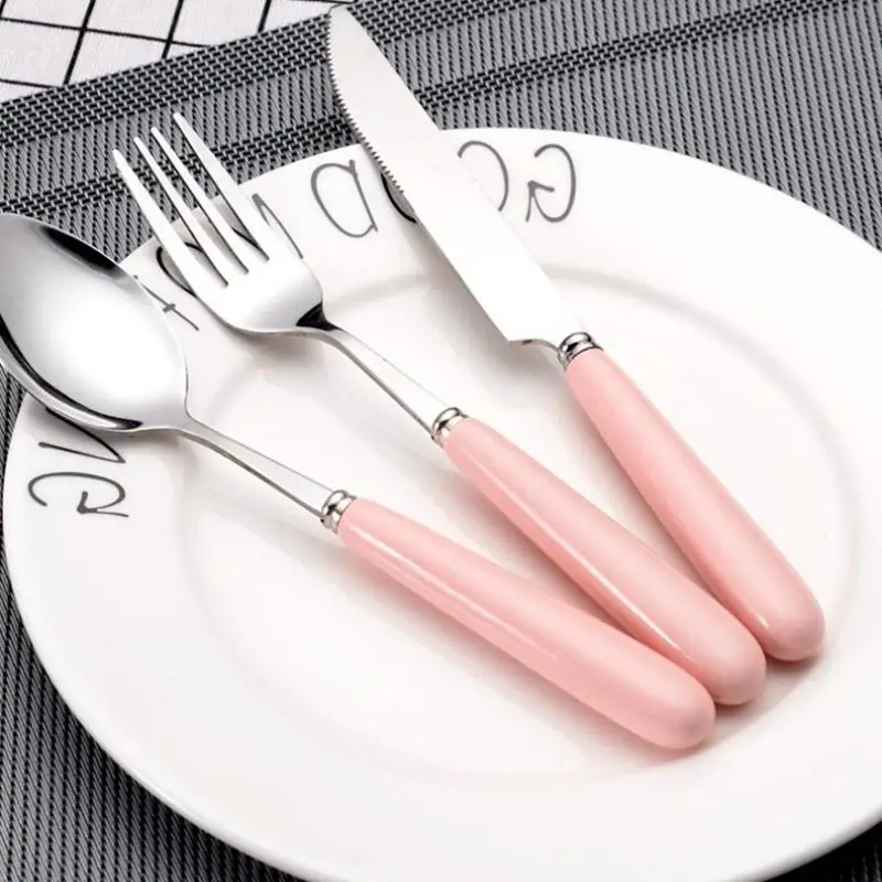 Милый набор столовых приборов из нержавеющей стали кухонных принадлежностей для