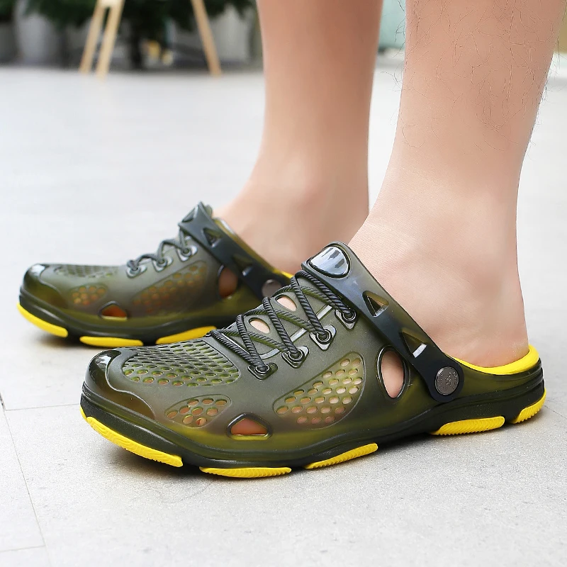 Мюли мужские быстросохнущие повседневные шлепанцы для дома и пляжа Нескользящие