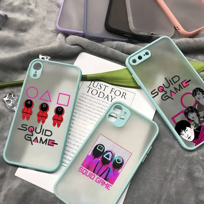 

Squid Game horror tv show Phone Case matte transparent For iphone 7 8 11 12 plus mini x xs xr pro max cover