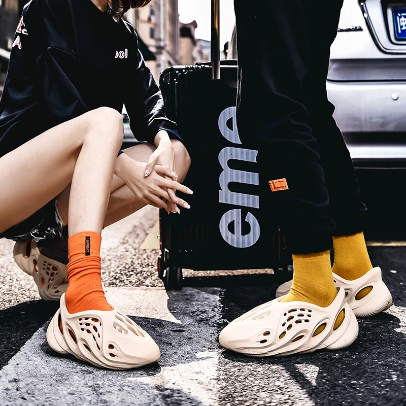 Сланцы мужские/женские из пены оригинальные черные кроссовки популярная модная