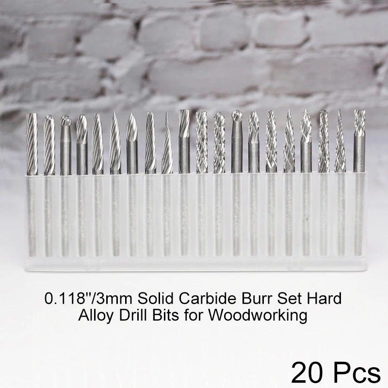 3 мм 20 шт. твердосплавный набор заусенцев из твердого сплава сверла заусенцы для