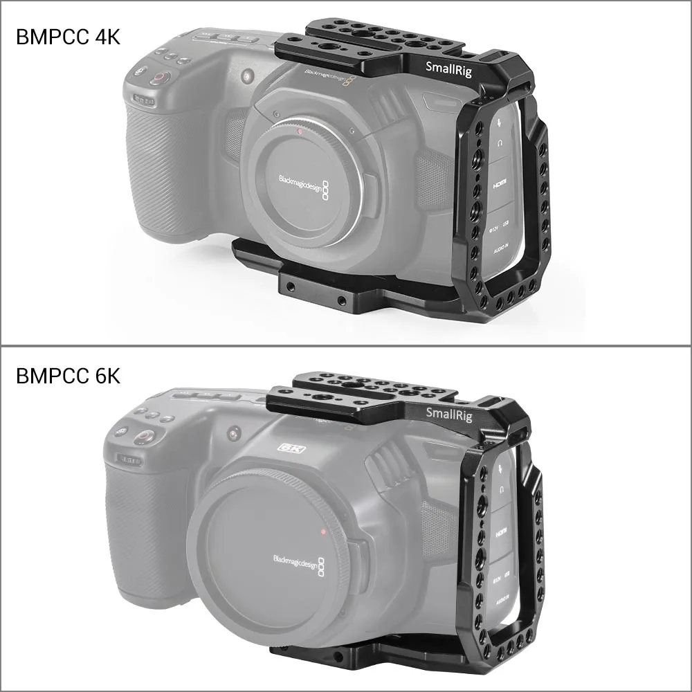 Полуклетка SmallRig для карманной кинокамеры Blackmagic Design 4K клетка с направляющими NATO
