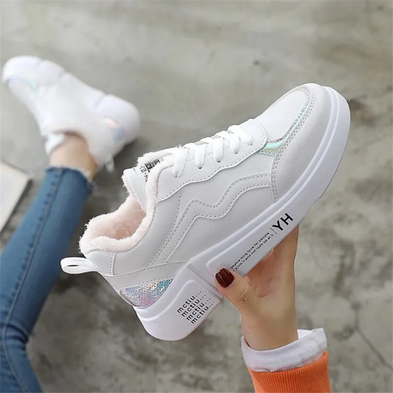 Женская обувь Зимние ботинки Женские ботильоны из искусственной кожи Теплые