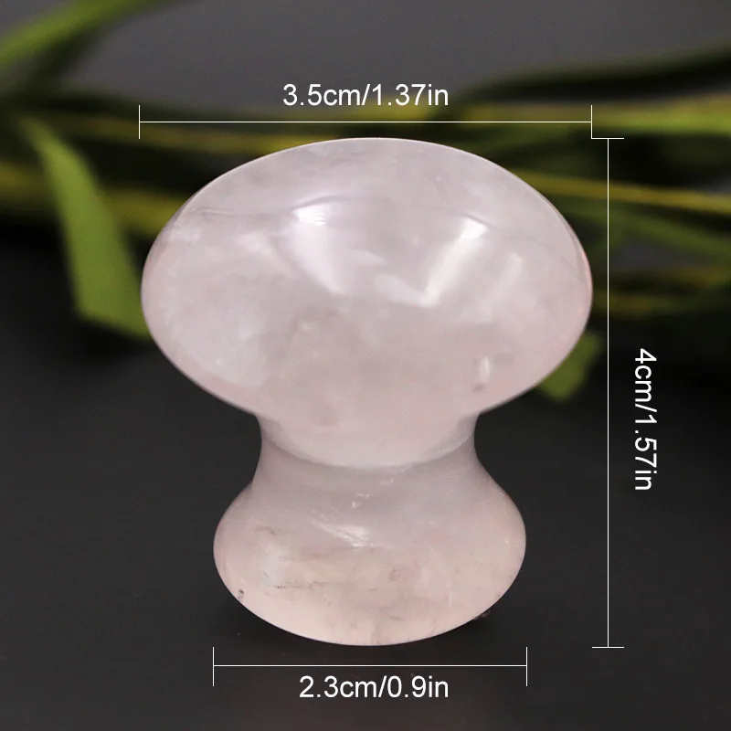 Массажер для лица гриб розовый нефрит КАМЕННЫЙ массажер ролик расслабляющий