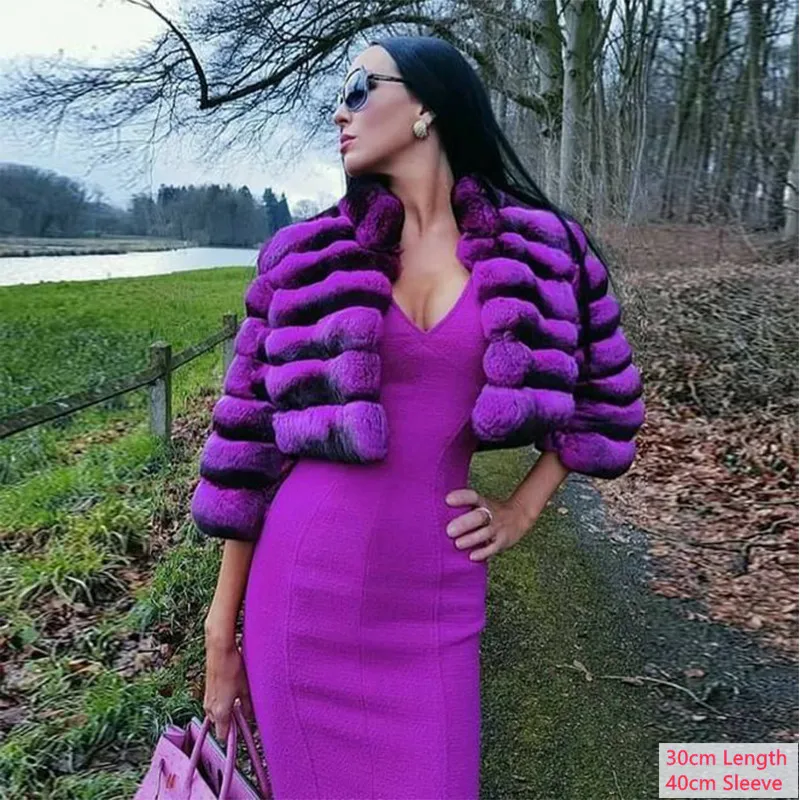 FURSARCAR 2021 Luxury Real Rex Rabbit Fur Coat Winter Women Design Genuine Natural Rabbit Fur Long Jacket Plus Size Outwear