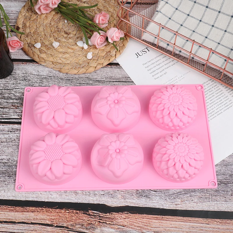 

6 Holes Soap Making Supplies Daisy Flower DIY Handmade Soap Silicone Mold Soap Stome Mold Fondant Tools Cake Decors Candle Mold