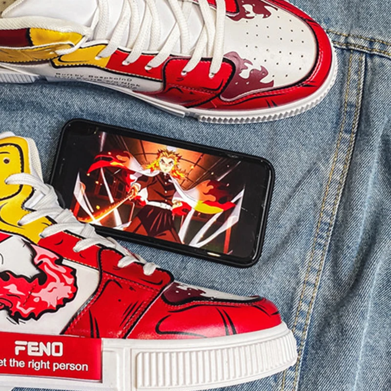 Женские кроссовки для косплея повседневная холщовая обувь с аниме мультяшным