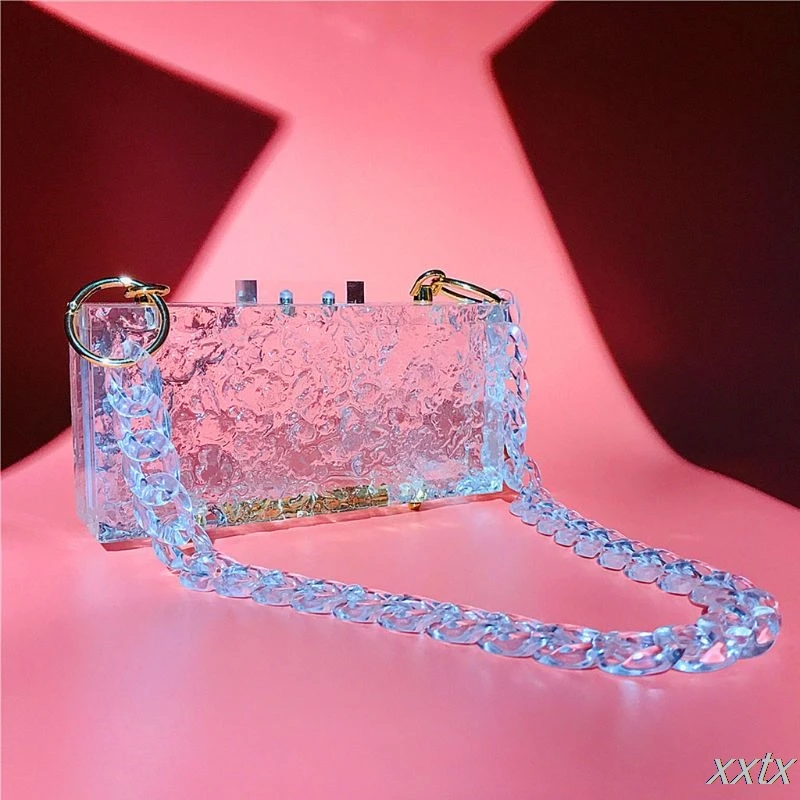 Женская акриловая вечерняя сумка через плечо клатч для невесты вечерние сумки