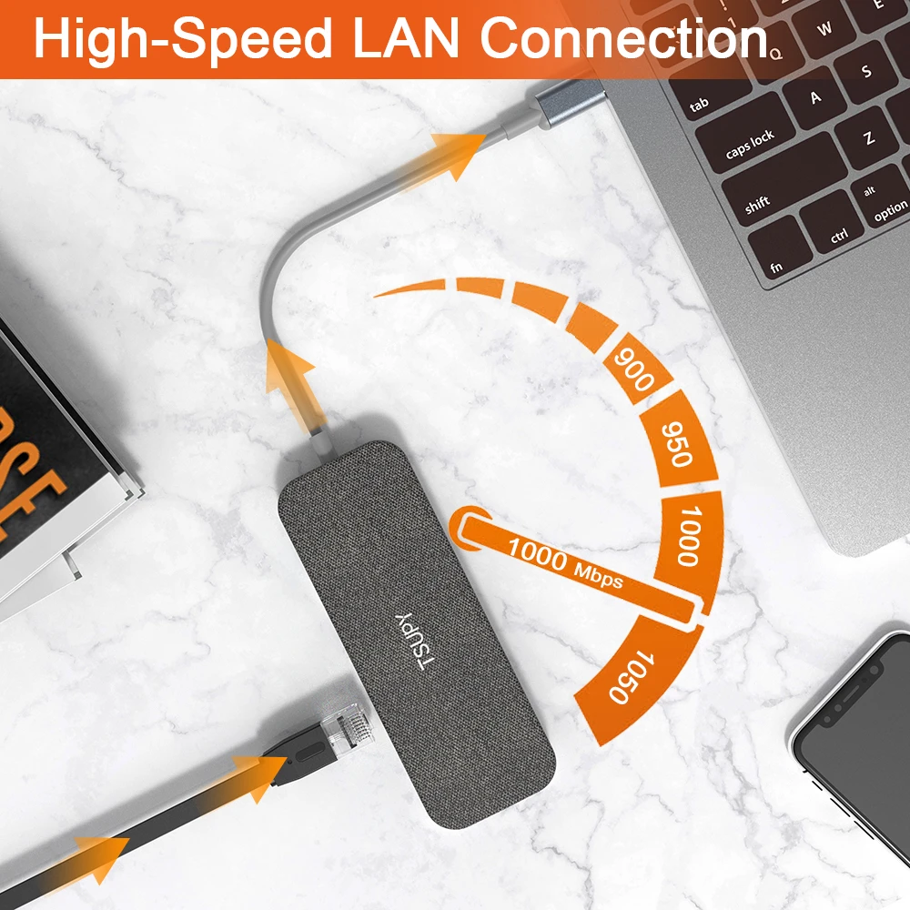 TSUPY 10 в 1 USB C концентратор HDMI VGA Ethernet доставка питания 3 0 2 SD/TF кардридер для Macbook Pro