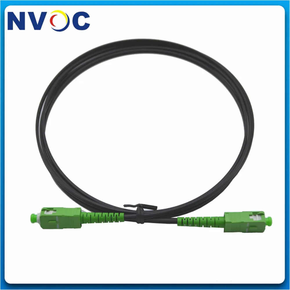 5Pcs/Lot 50M 1core Indoor FTTH GJXH Fiber Drop Cable Patch Cord SC/APC to Simplex SM G657A1 Black Jacket Jumper | Мобильные телефоны