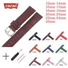 Ремешок для часов, из натуральной кожи, цветной, 12 мм 18 мм 20 мм 14 мм 16 мм 19 мм 22 мм 24 мм 26 мм