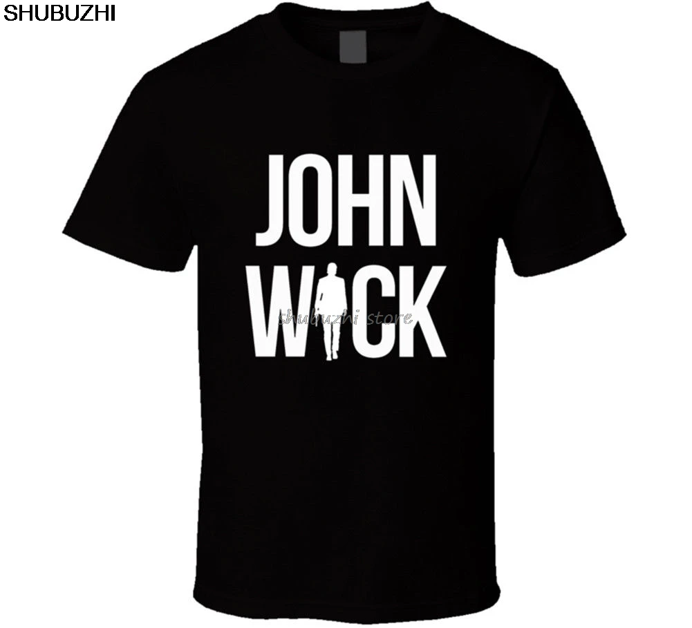 

John Wick Baba Yaga Keanu Reeves Men's Black T-shirt Tee Fan Gift New From US Short Sleeve Cheap Sale Cotton T Shirt sbz1165