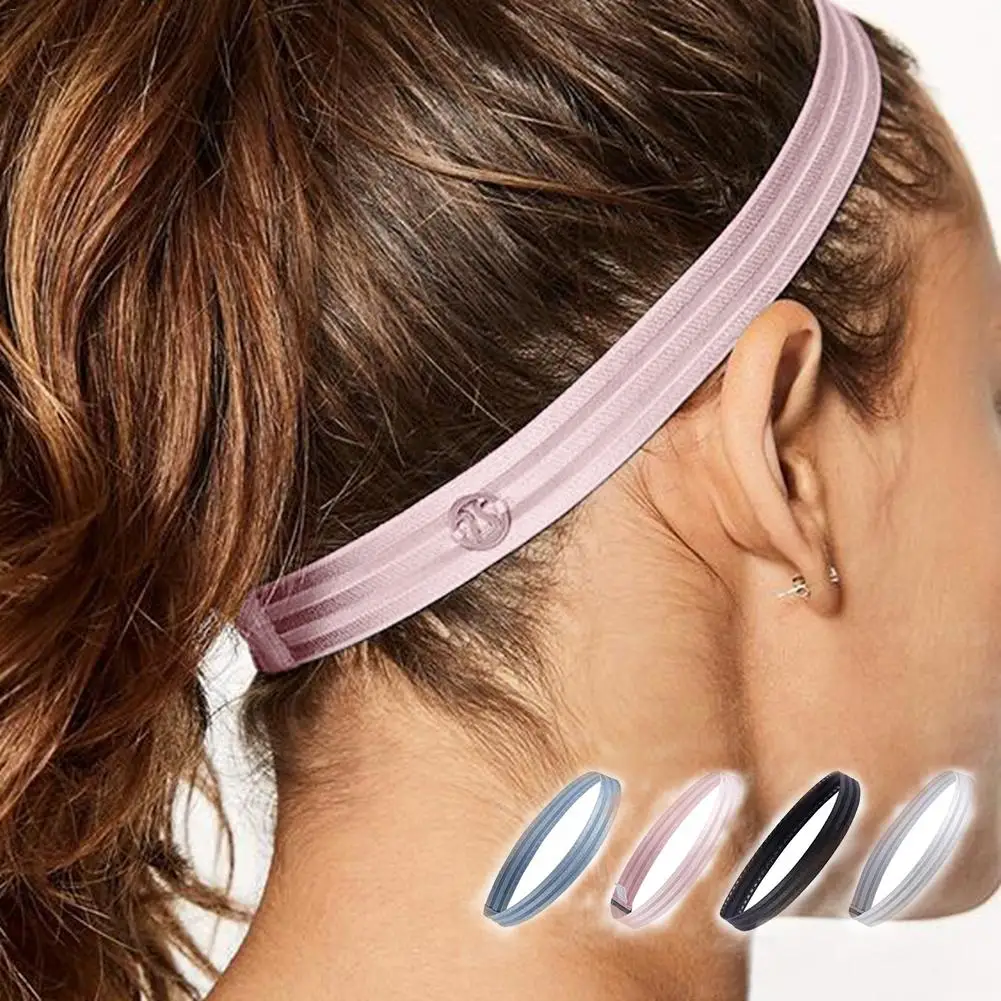 Обруч для волос спорта бега повязка на голову пот Противоскользящий Эластичный