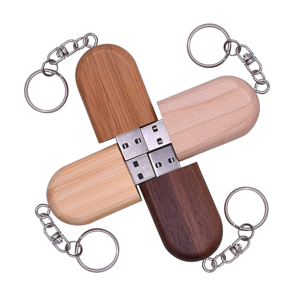 Деревянный вращающийся USB флеш-накопитель с цепочкой usb-накопитель карта памяти