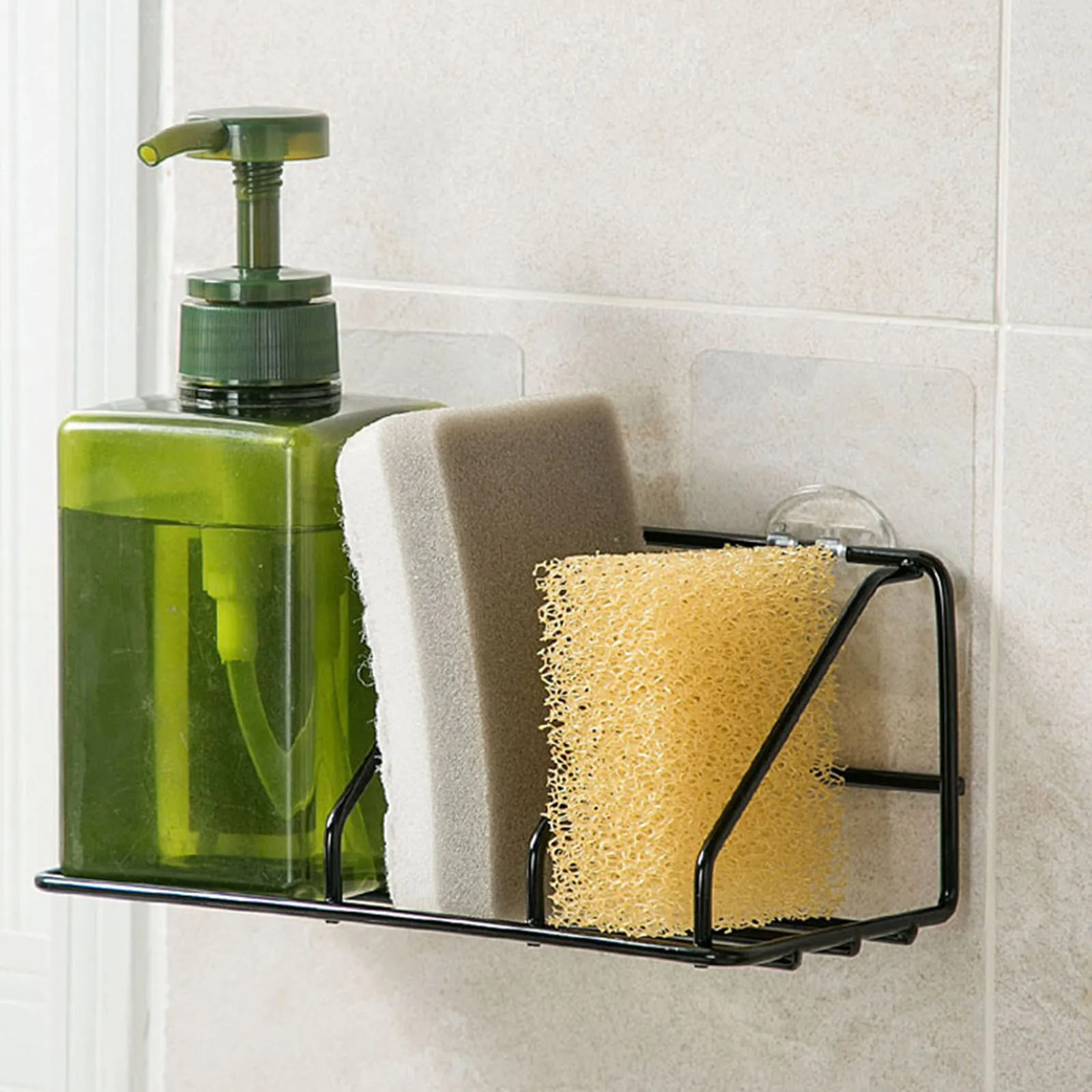 Полка для ванной кухонная полка раковины клейкая стойка хранения губка