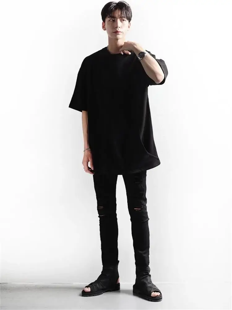 Men's Jeans Spring And Autumn New Korean Fashion Trend Personality Hole Design Hip Hop Street Slim Pants