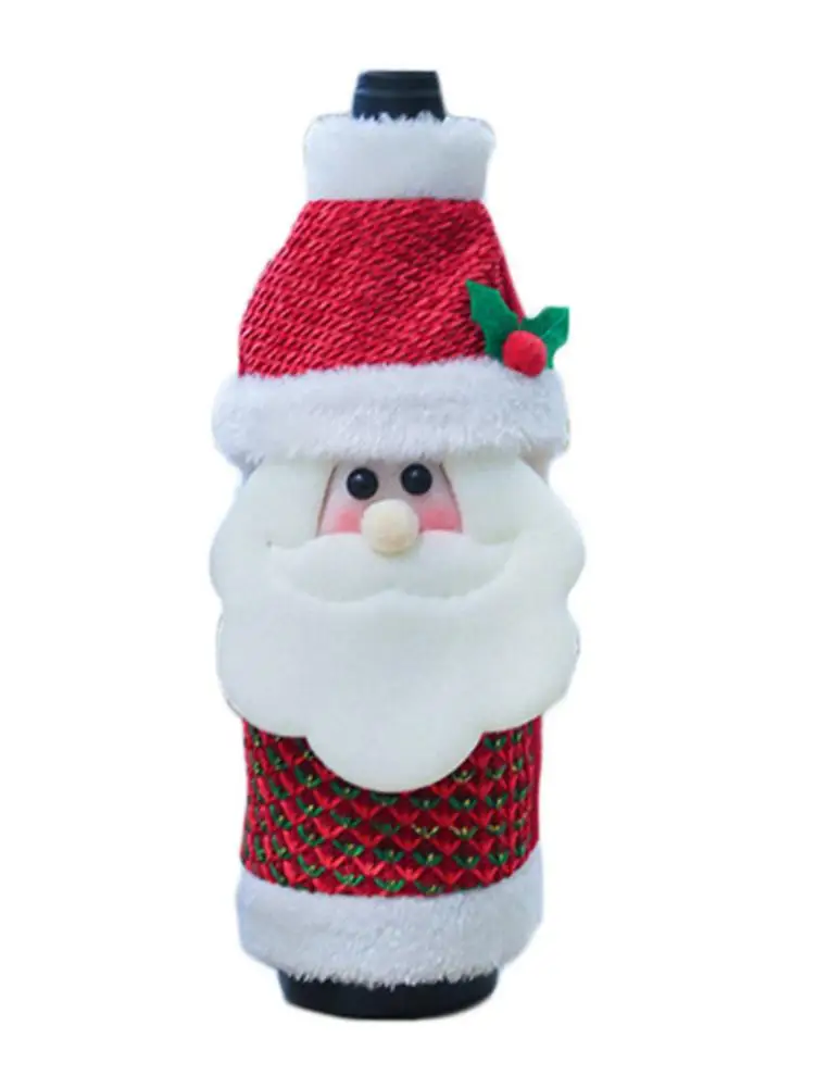Рождественская крышка для бутылки с изображением снеговика свитера Санты