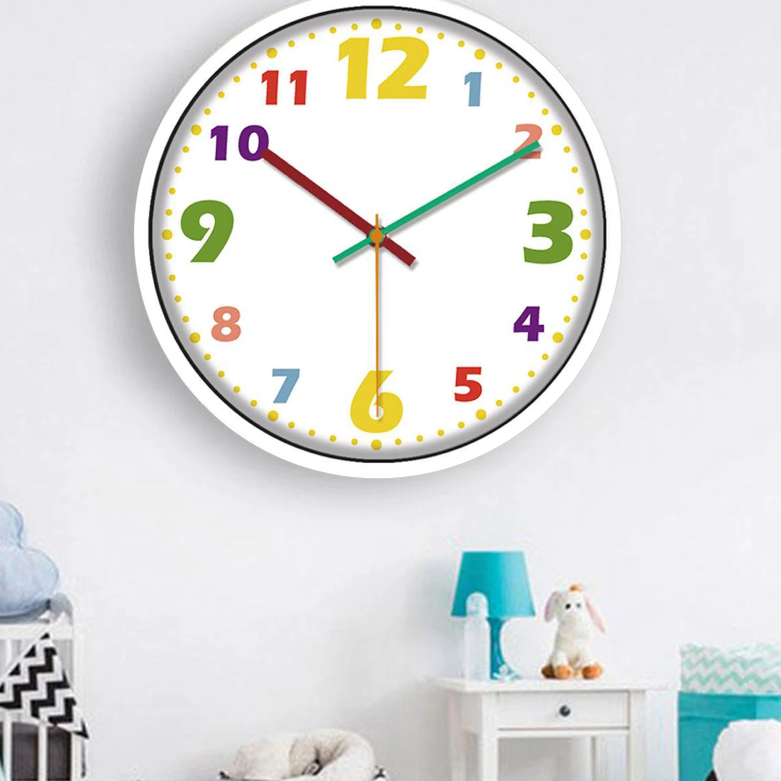 

Kids Wall Clock Time Teacher Clock Silent Wall Clock, for Homeschool, Classroom, Teachers and Parents 10 inch