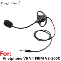 referee earhook headphone 3 5mm jack headset for vnetphone v6 v4 fbim v2 500c motorcycle bluetooth intercom bt interphone