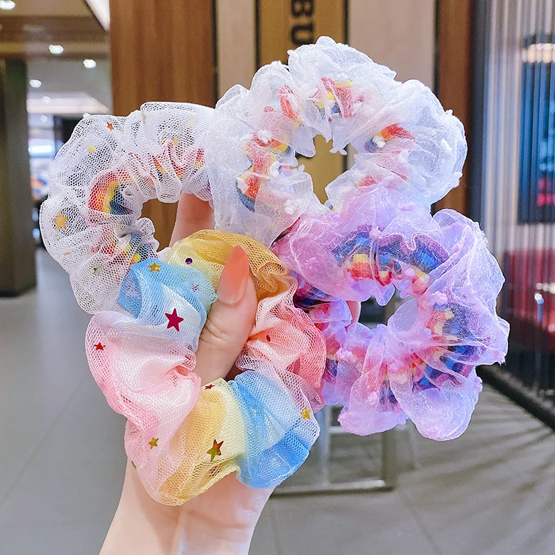 

New Kids Baby Ball Head Large Intestine Hair Rope Headdress Toddler Children Princess Super Fairy Hair Ornament Headdress