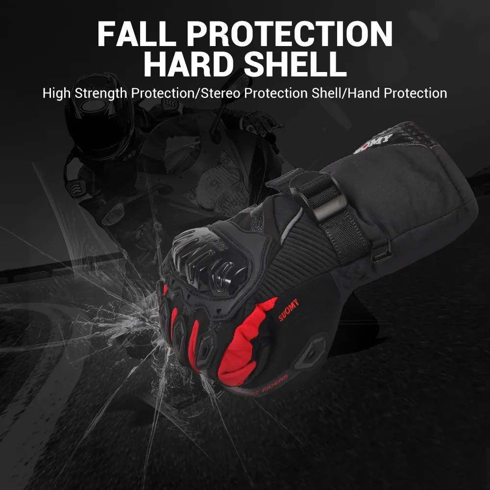 SUOMY motorcycle windproof gloves motorbike 100% Waterproof Winter warm Guantes Moto Luvas Touch Screen Motosiklet Protective | Спорт и