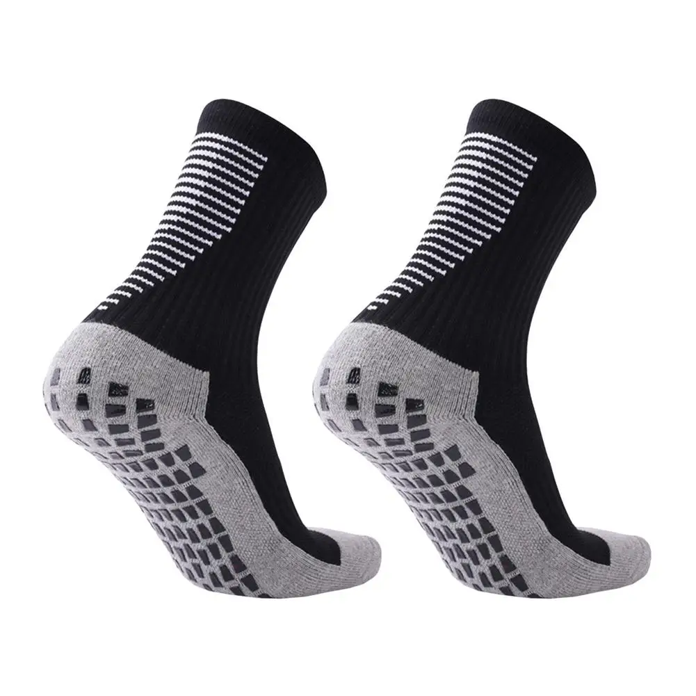 

Soccer Socks For Men Non-Slip Football Basketball Baseball Socks For Adult Thicken Grips Socks With Stripes Breathable Sports So