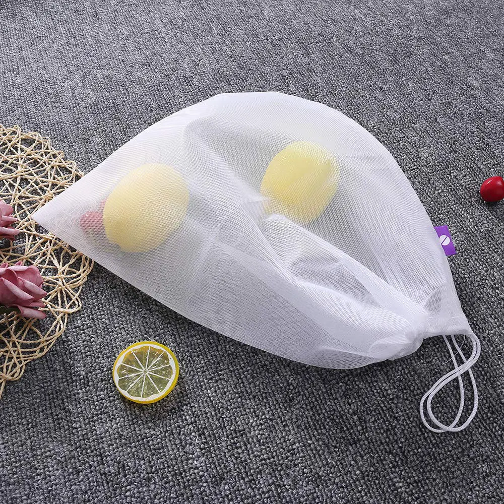 5 шт. Сетчатая Сумка овощная сетка для Фруктов Многоразовые производящие сумки