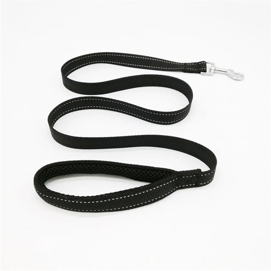 black leash Флисовый поводок для собак, светоотражающий, не тянет, зимний мягкий поводок для домашних животных, для маленьких, средних и больших собак, теплая мягкая шлейка, жилет Бульдог - Цвет: black leash