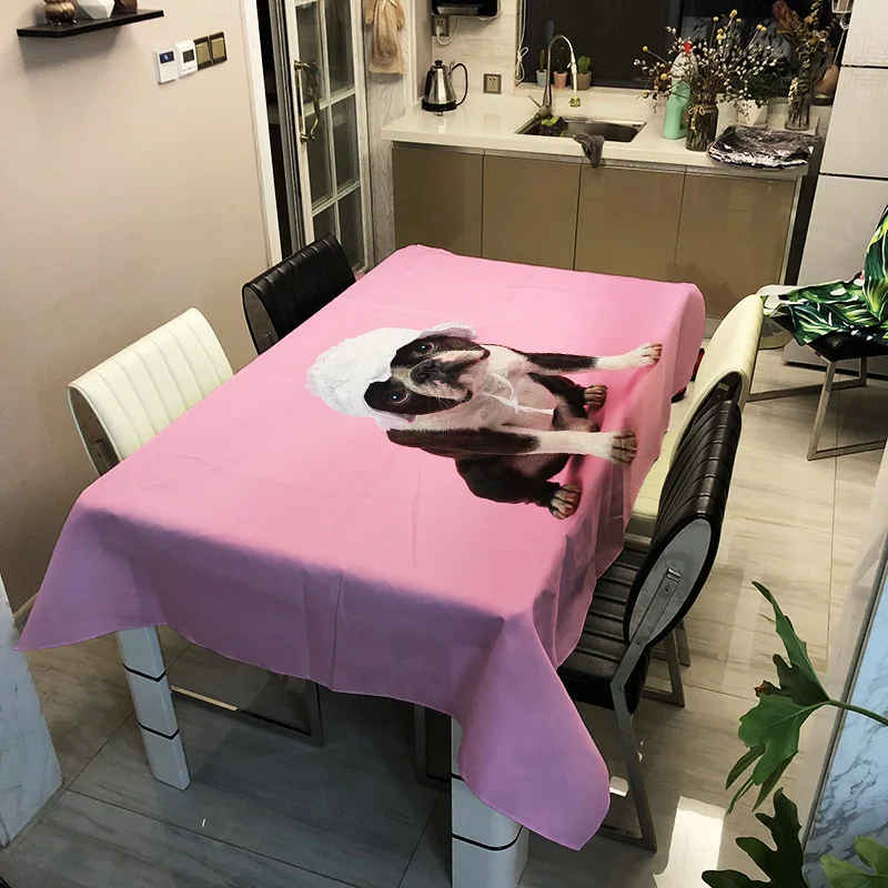 

Printed Household Tablecloth Puppy Pattern Washable Decoration Household Waterproof Tablecloth