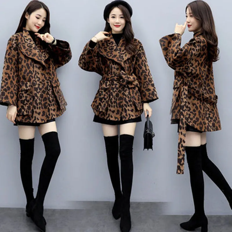 2020 осень и зима новый костюм воротник свободное шерстяное пальто Женская мода