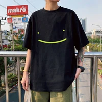 dream smp smile green t shirt summer men shirts harajuku t shirt hip hop unisex streetwear tshirts kawaii clothing anime shirt
