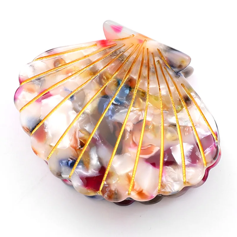 2019 новые модные женские заколки для волос в виде ракушки ацетат смола цветочный